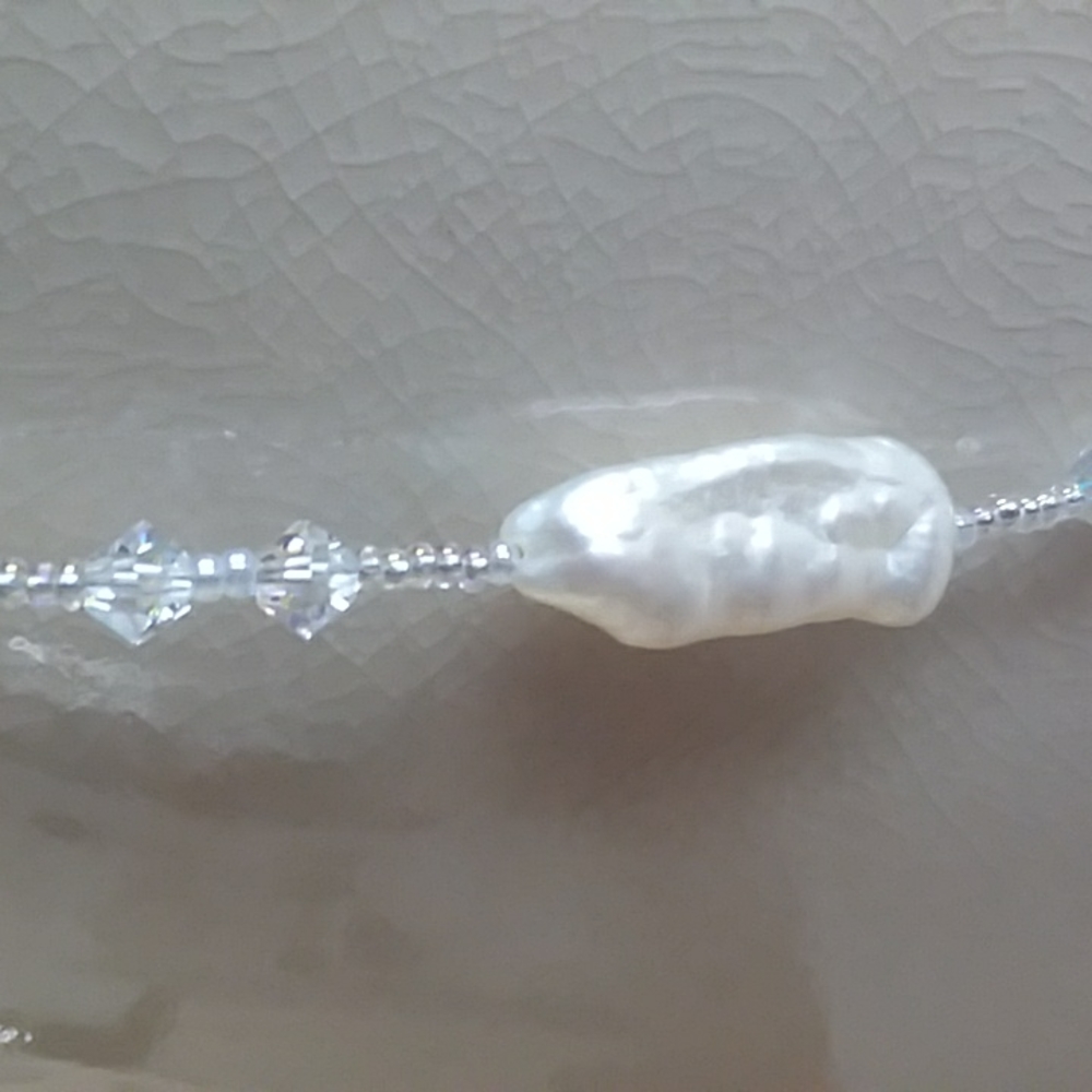 Ann Taylor Ivory and Crystal Beaded Necklace - Picture 2 of 6